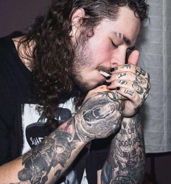 Post Malone's Grizzly Bear Face Tattoo on the Right Hand