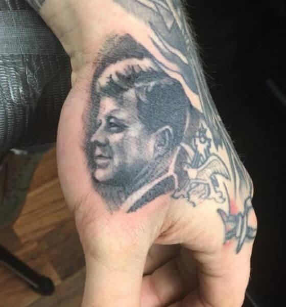 Post Malone's JFK Portrait Tattoo