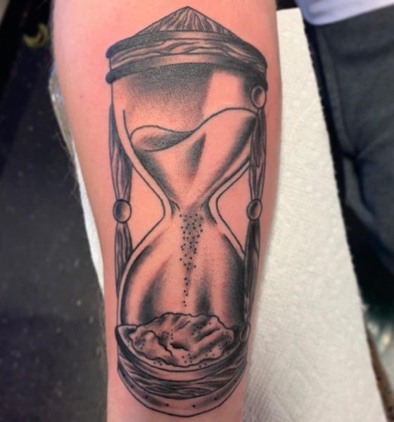 Realistic Hourglass Tattoo