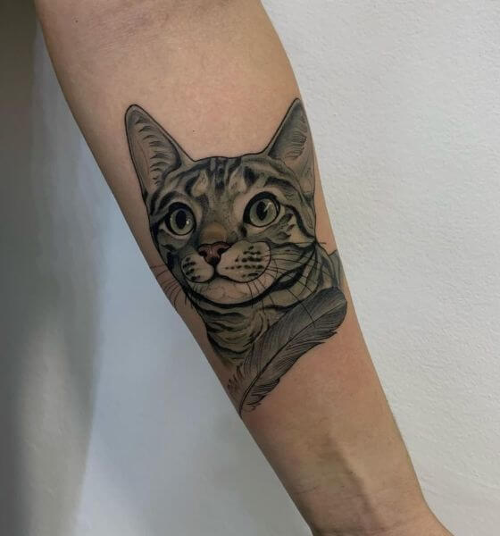 Simple Cat Tattoo Design