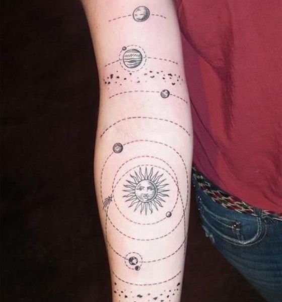 Simple Galaxy Tattoo on Forearm