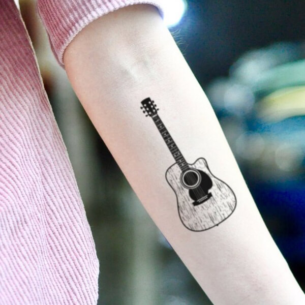 Simple Guitar Tattoo