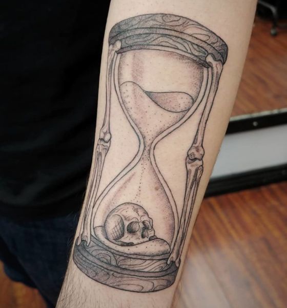 Simple Hourglass Tattoo