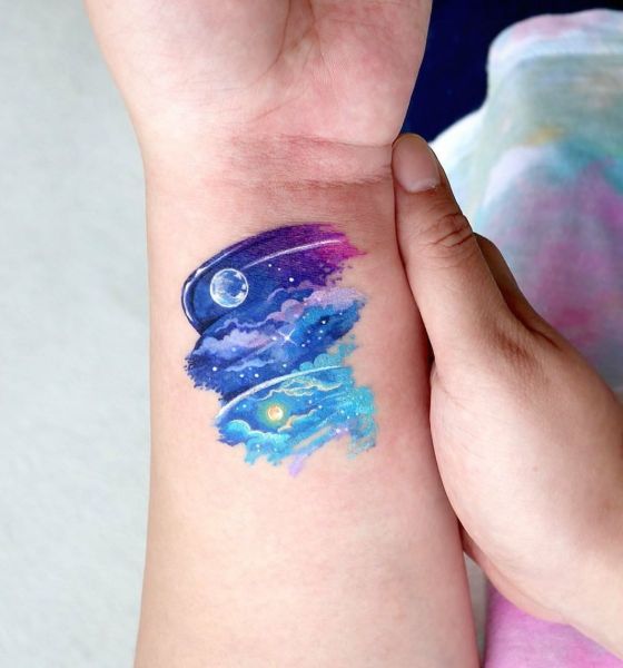 Space Tattoo on Wrist