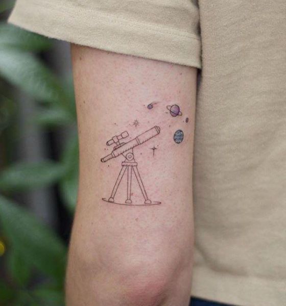 Telescope Galaxy Tattoo