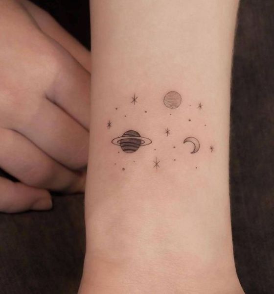 Tiny Galaxy Tattoo Designs