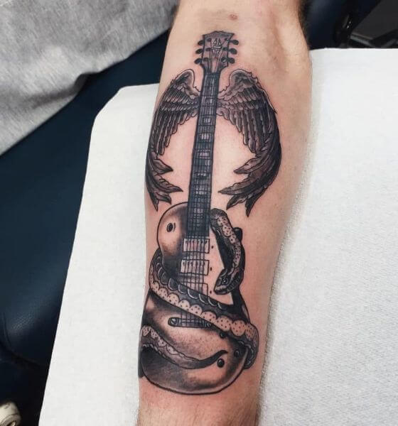 Top Guitar Tattoo Design