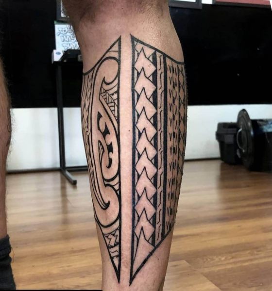 Tribal Tattoo on Calf