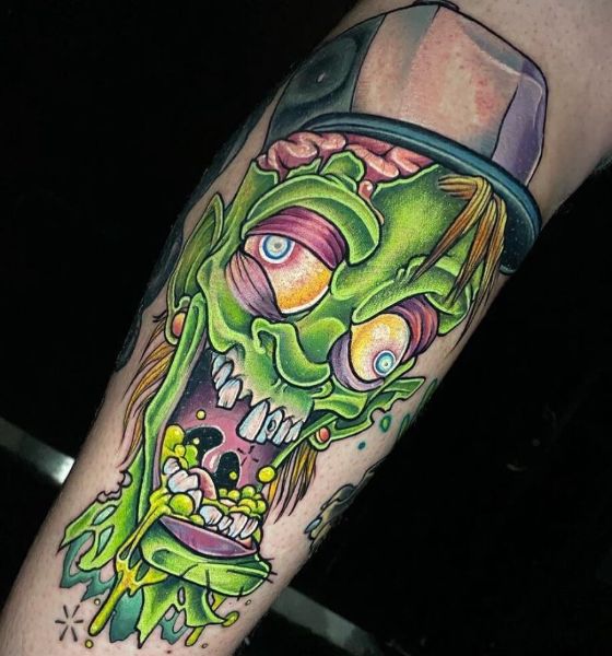 Zombie Tattoo on Calf