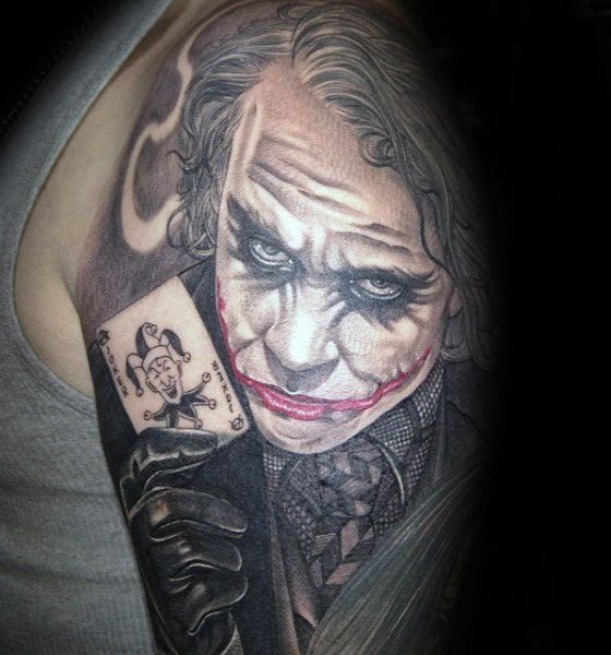 Heath Ledger jocker Tattoo 