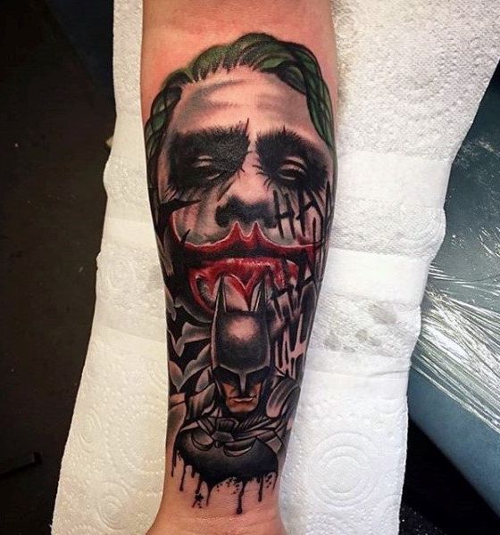 dark night jocker tattoo design