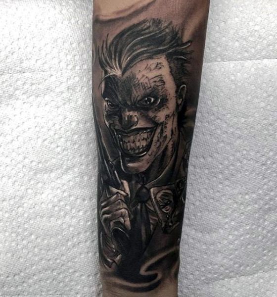 devil look Joker Tattoo