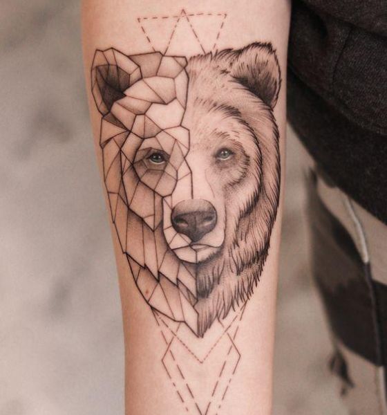 Bear Geometric Tattoo