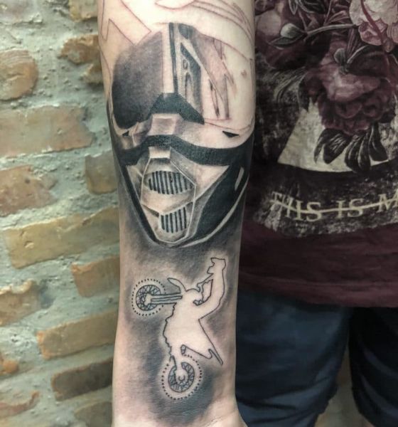 Biker Tattoo Design on Forearm