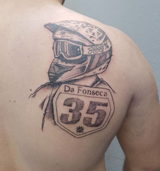 Biker Tattoo on Back