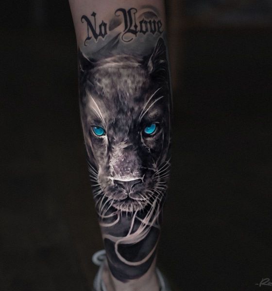 Black Panther Eyes Tattoo Design
