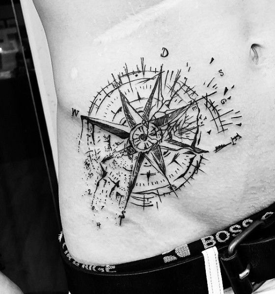 90 Artistic and EyeCatching Compass Tattoo Designs