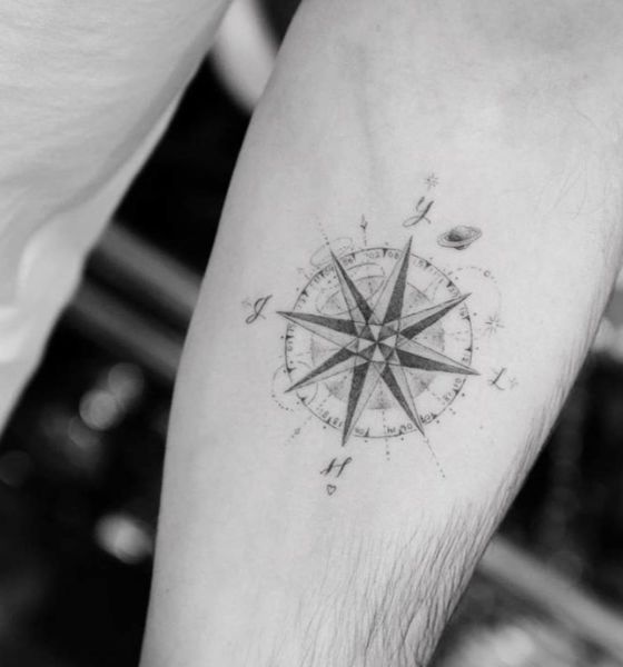 Compass Astro Tattoo