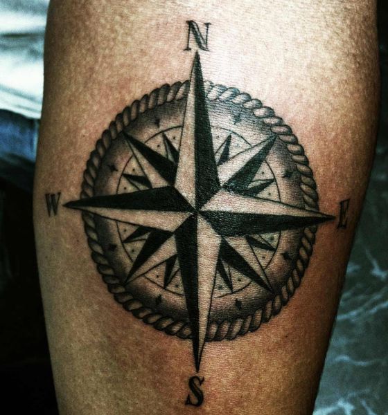 27 Gorgeous Compass Tattoo Ideas