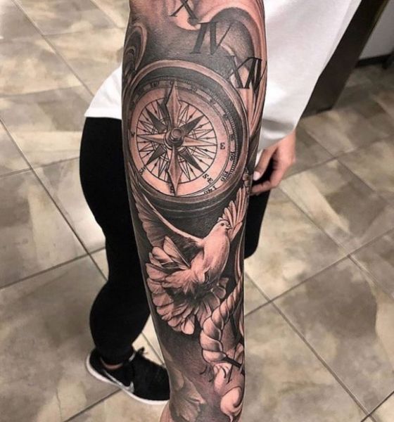 Compass Tattoo on Sleeve