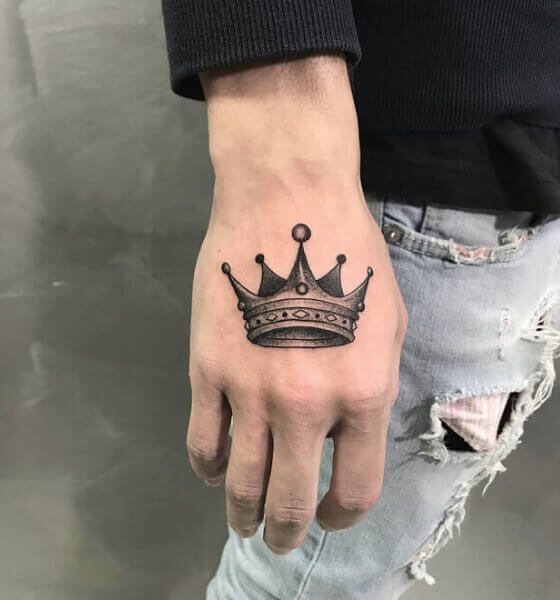 Crown Tattoo on Hand