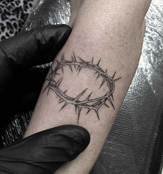 Crown made of thorns tattoo
