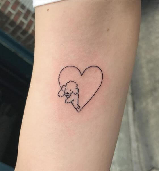 Cute Pet Outline Tattoo