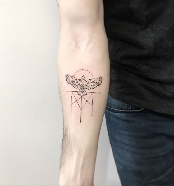 Eagle Geometric Tattoo