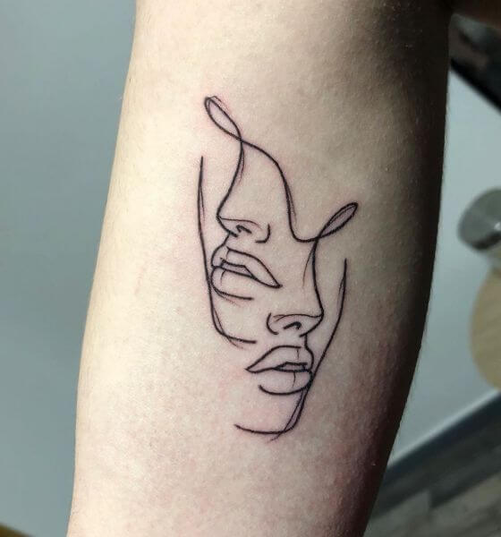 Face Outline Tattoo Designs
