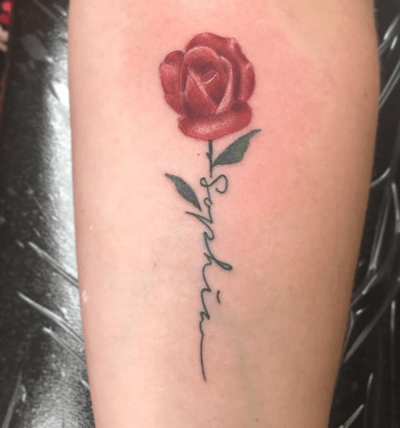 Favorite Flower Memorial Tattoo