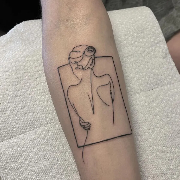 Female Body Outline Tattoo