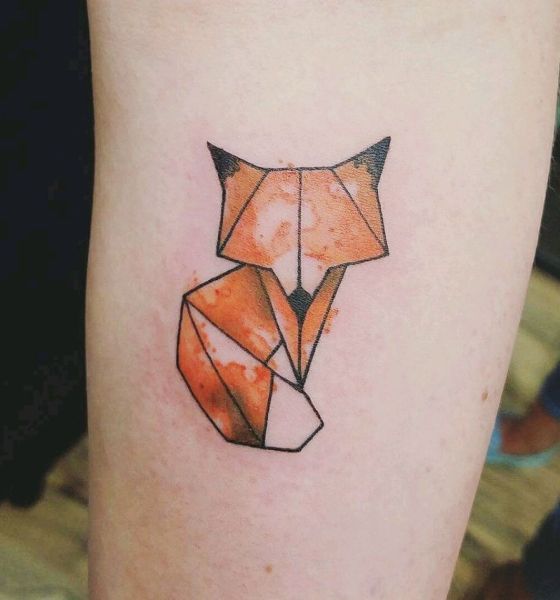Fox Geometric Tattoo