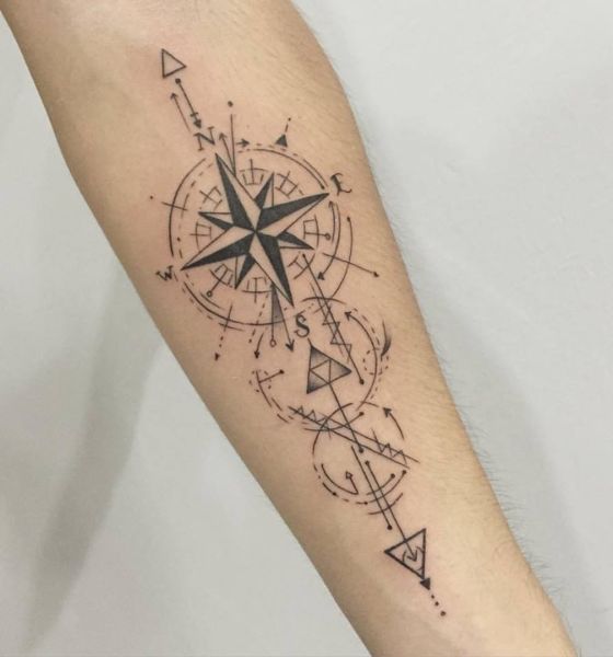 The Art Ink Tattoo Studio  Compass Tattoo Design Artist  ketantattooist  At theartinktattoostudio For appointment call  91 9429302040  compasstattoo handtattoo mentattoo artlovers tatt tattooahemedabad  tattooartist tattoobyketanpatel 