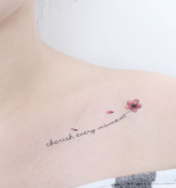 55 Attractive Collar Bone Tattoos Designs For Women 2023