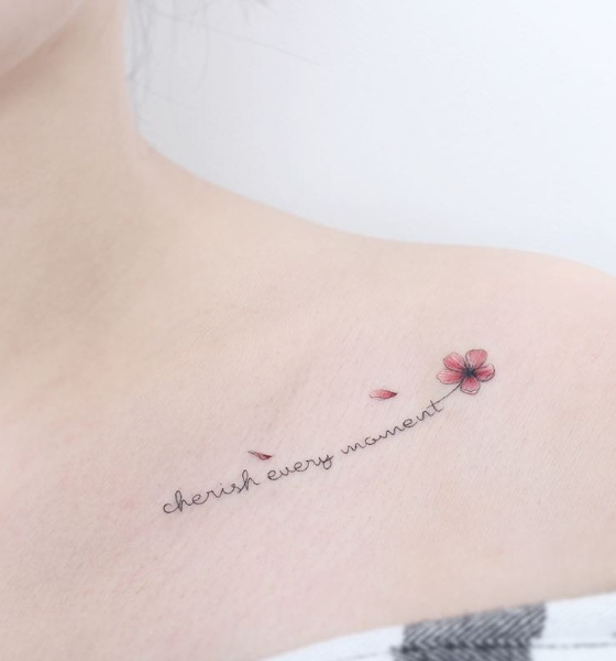 Inspirational Collar Bone Tattoo