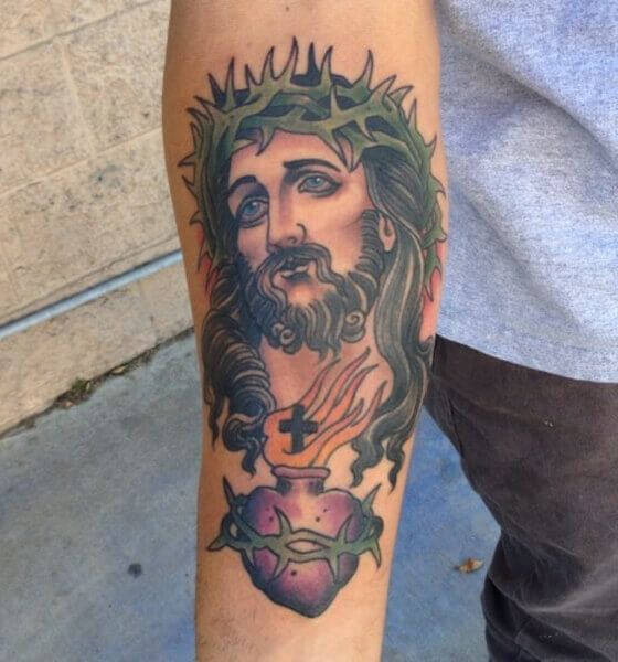 Jesus Crown of Thorns Tattoo