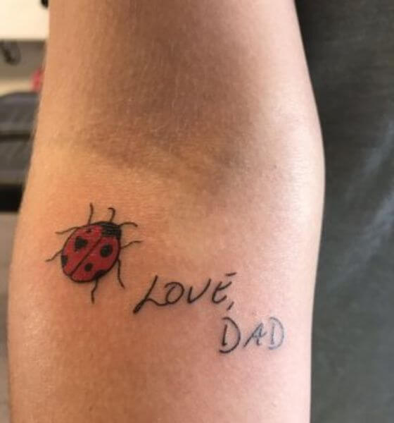 Ladybug Memorial Tattoo Design