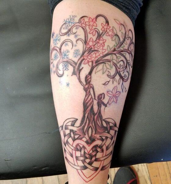 Mother and Daughter Tree of Life Tattoo Designs