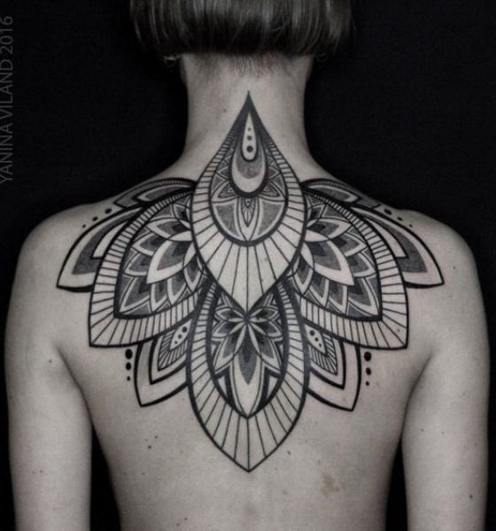 Ornamental Tattoo Design on Back