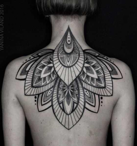 Ornamental Tattoo Design on Back