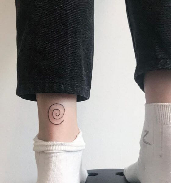 Outline Tattoo on Ankle