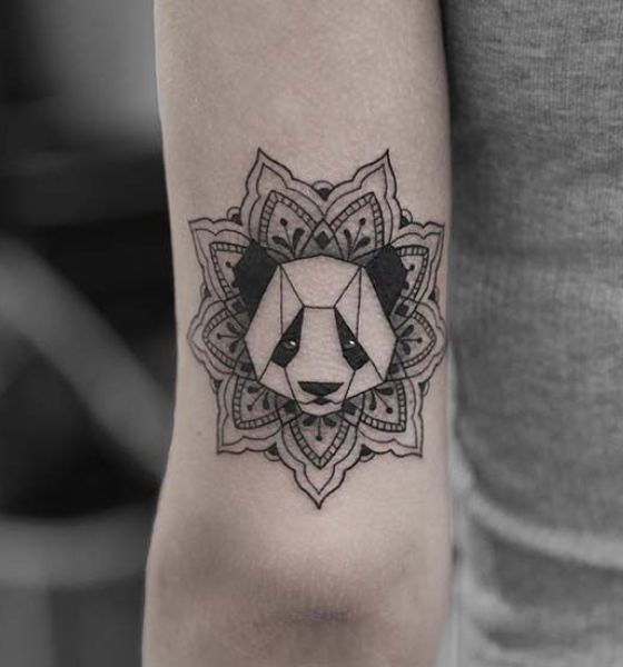 Panda Geometric Tattoo