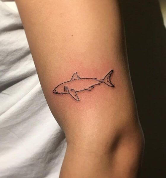 Shark Outline Tattoo Design