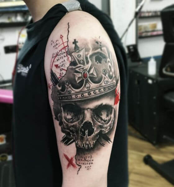 Skull Crown Tattoo Designs