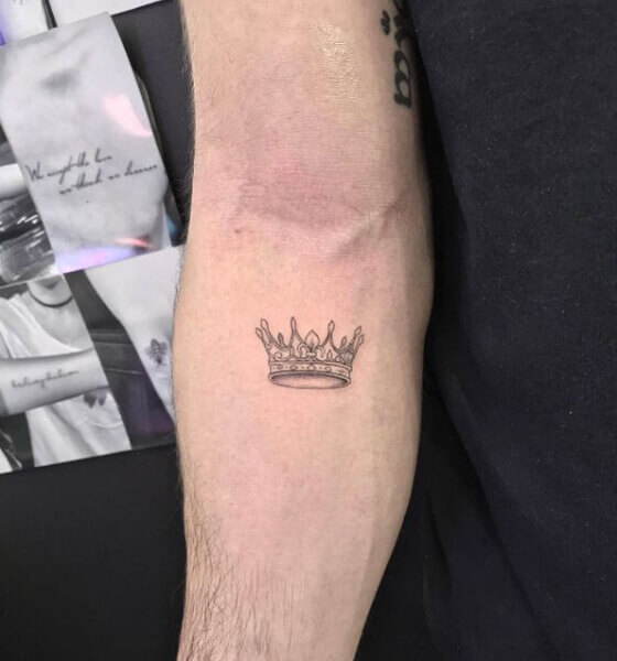 Small Crown Tattoo Design on Arm