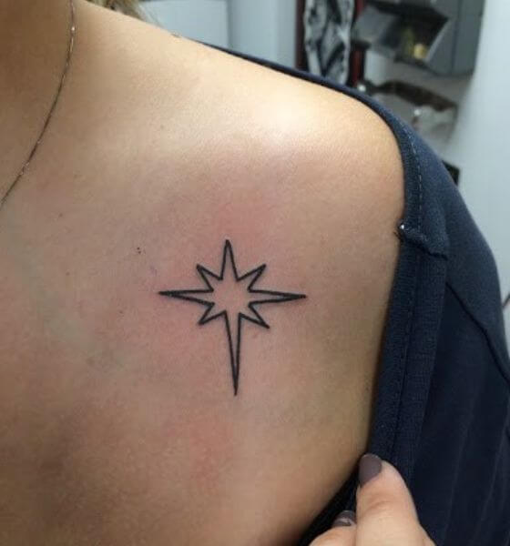 Star Outline Tattoo Design