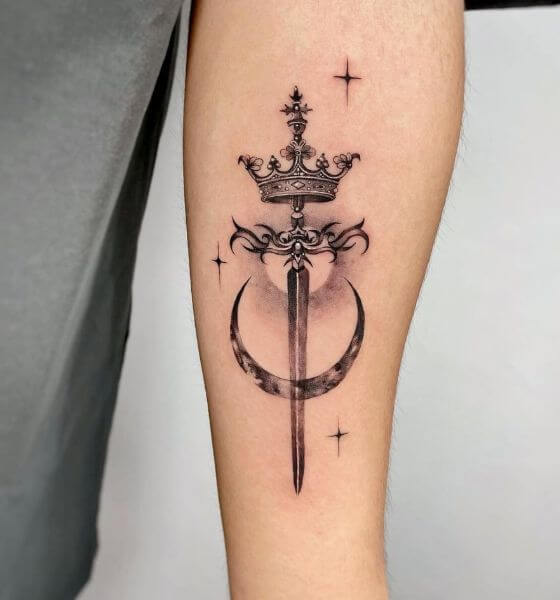 Star and Crown Tattoo