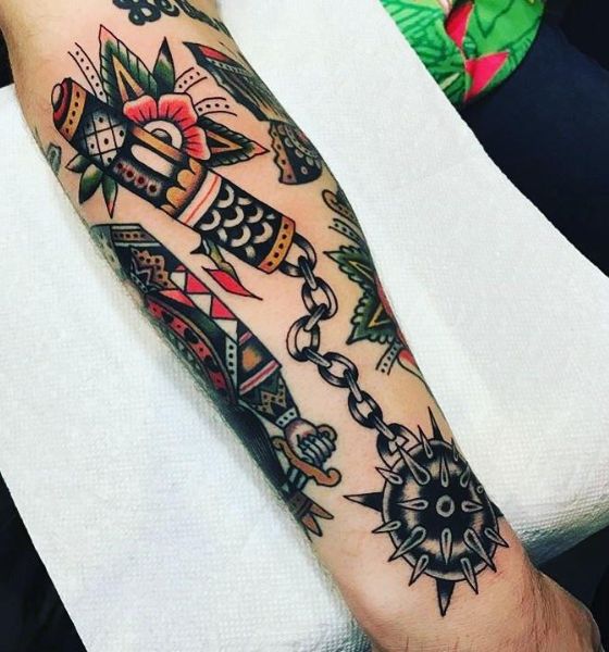 Traditional Tattoo on Forearm