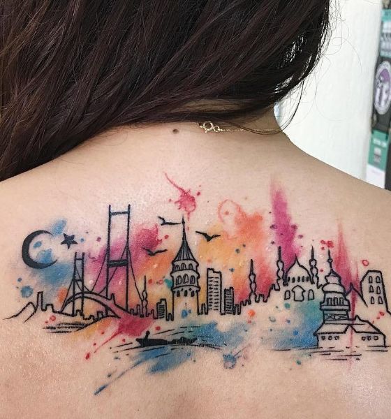 Watercolor Tattoo on Back