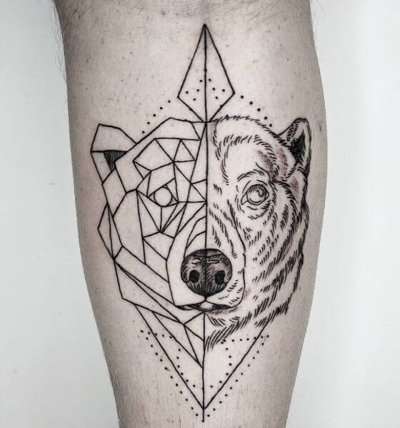 Wolf Outline Tattoo Design